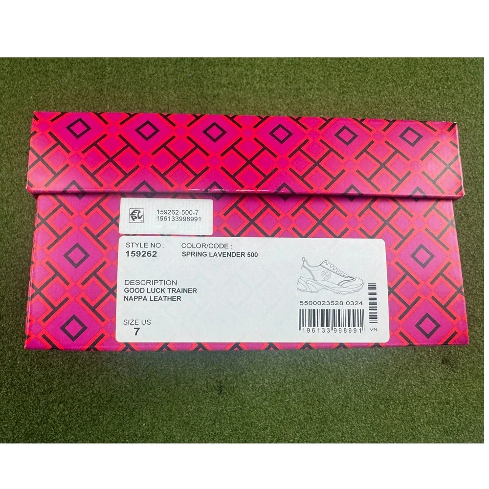 Tory Burch Shoe‎ Box Good Luck Trainer Size 7 Pink Orange